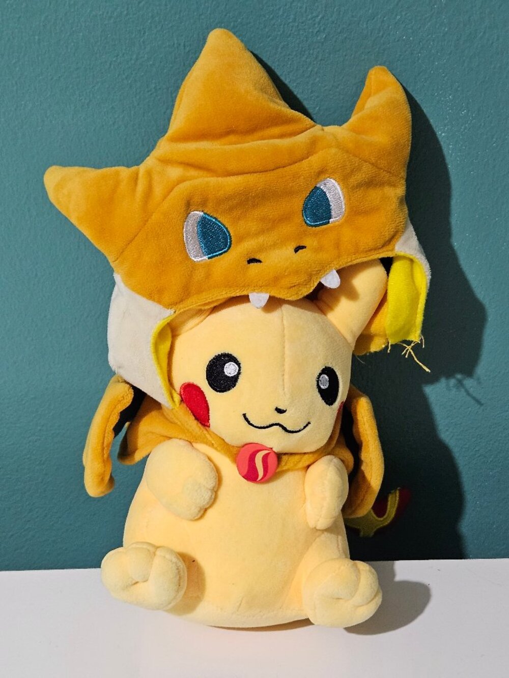 Pokemon Costume Pikachu 10" Plush Mega Charizard Y Poncho Stuffed Toy